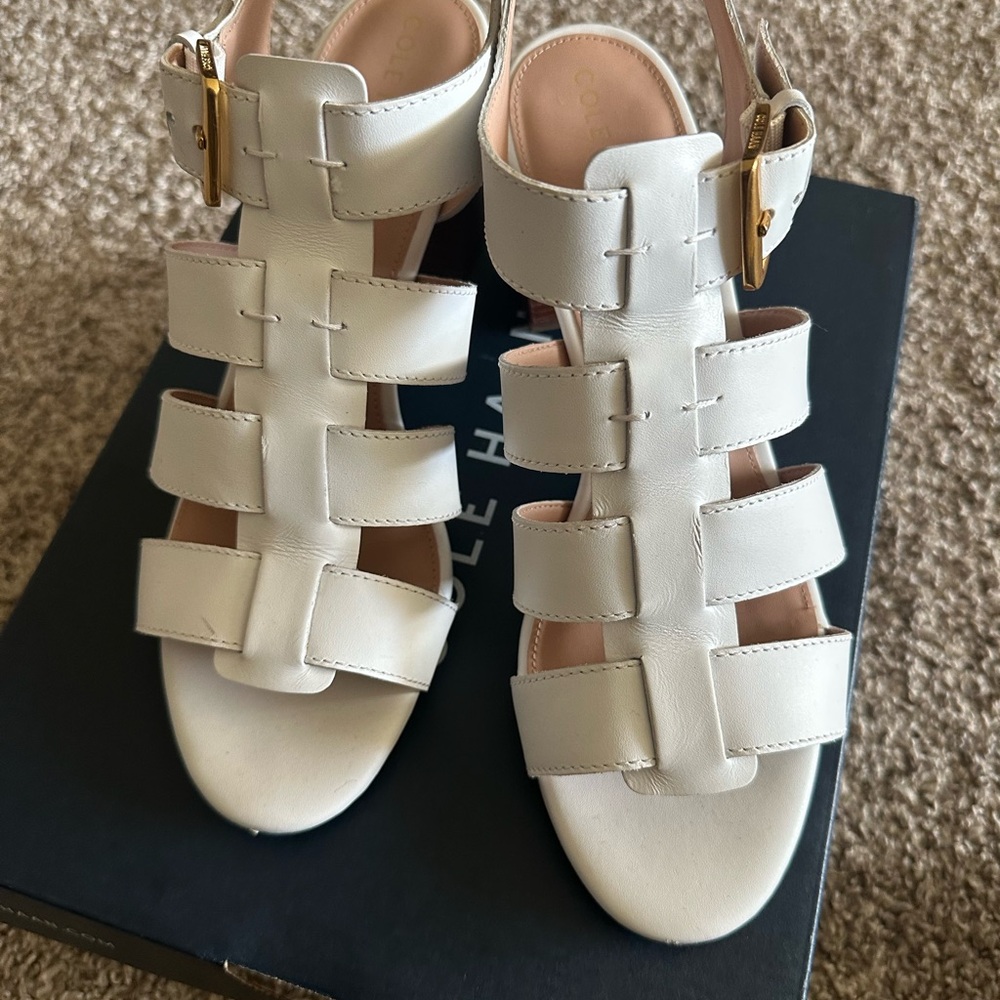 Cole Haan Women's Cream Strappy Sandals